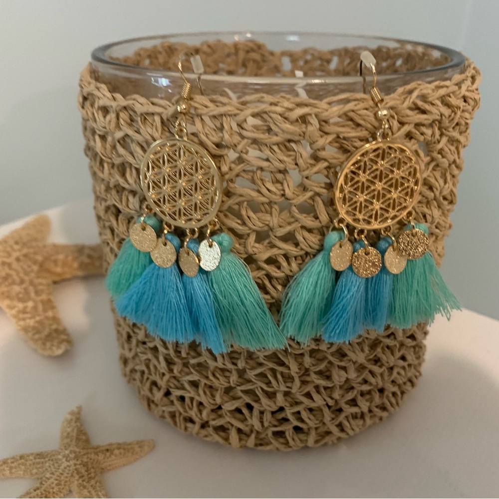 🌴Large Boho Style Tassel Fringe Beachy Earrings🌴